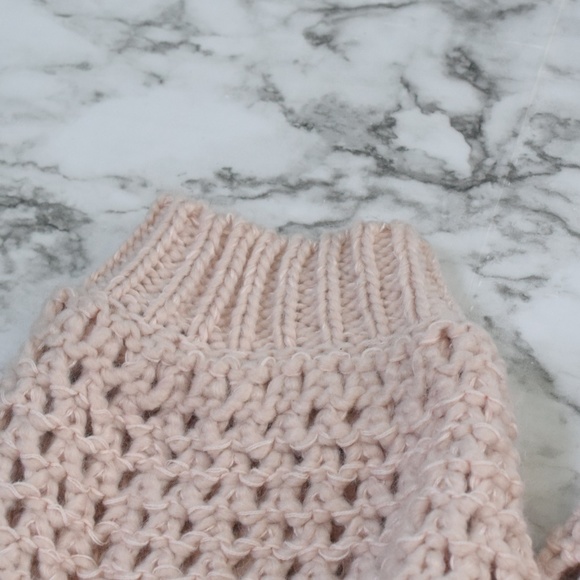 Marled by Reunited Chunky Knit Blush and Pearl Sweater - Picture 5 of 8